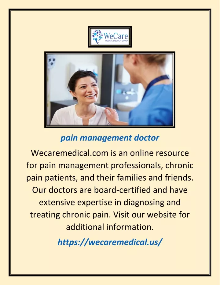 ppt-pain-management-doctor-wecaremedical-us-powerpoint-presentation