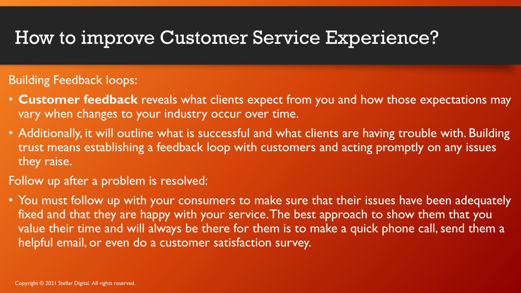 powerpoint presentation on how to improve customer service