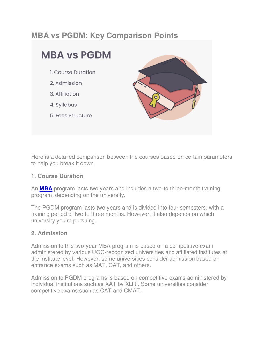 PPT - PGDM vs MBA vs PGP PowerPoint Presentation, free download - ID ...