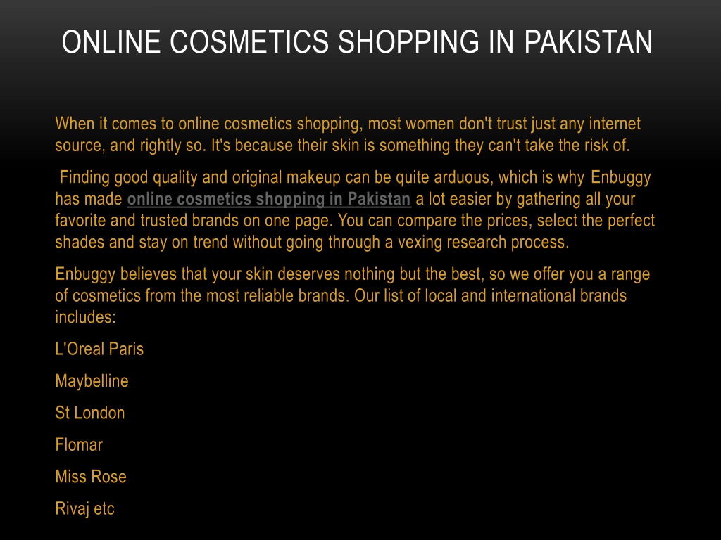 PPT - Online Cosmetics Shopping in pakistan PowerPoint Presentation 