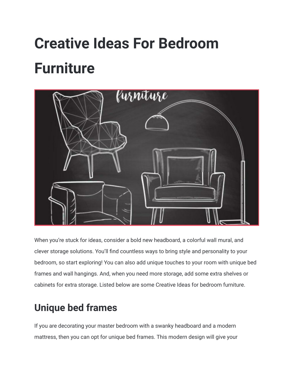PPT - Creative Ideas For Bedroom Furniture 2 PowerPoint Presentation ...