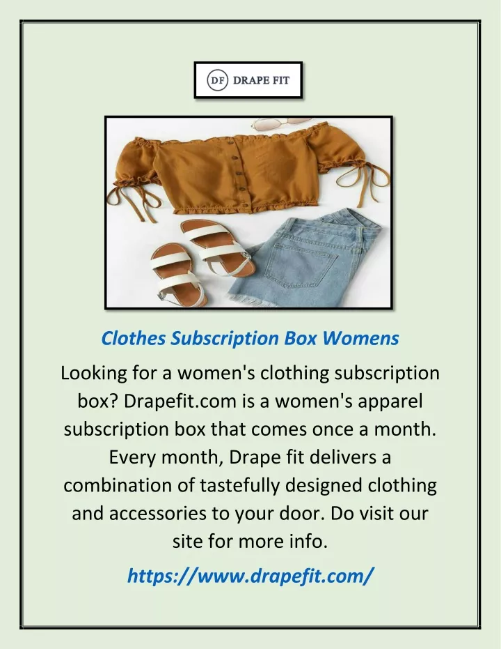 PPT - Clothes Subscription Box Womens | Drapefit.com PowerPoint ...