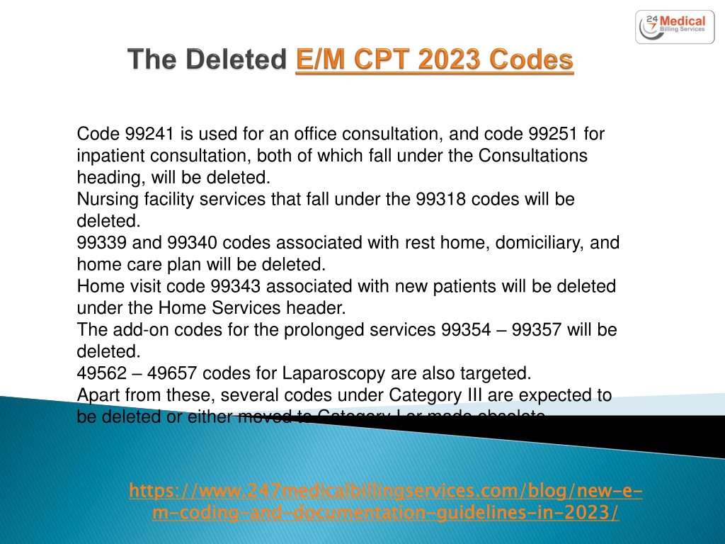 PPT New EM Coding And Documentation Guidelines In 2023 PowerPoint