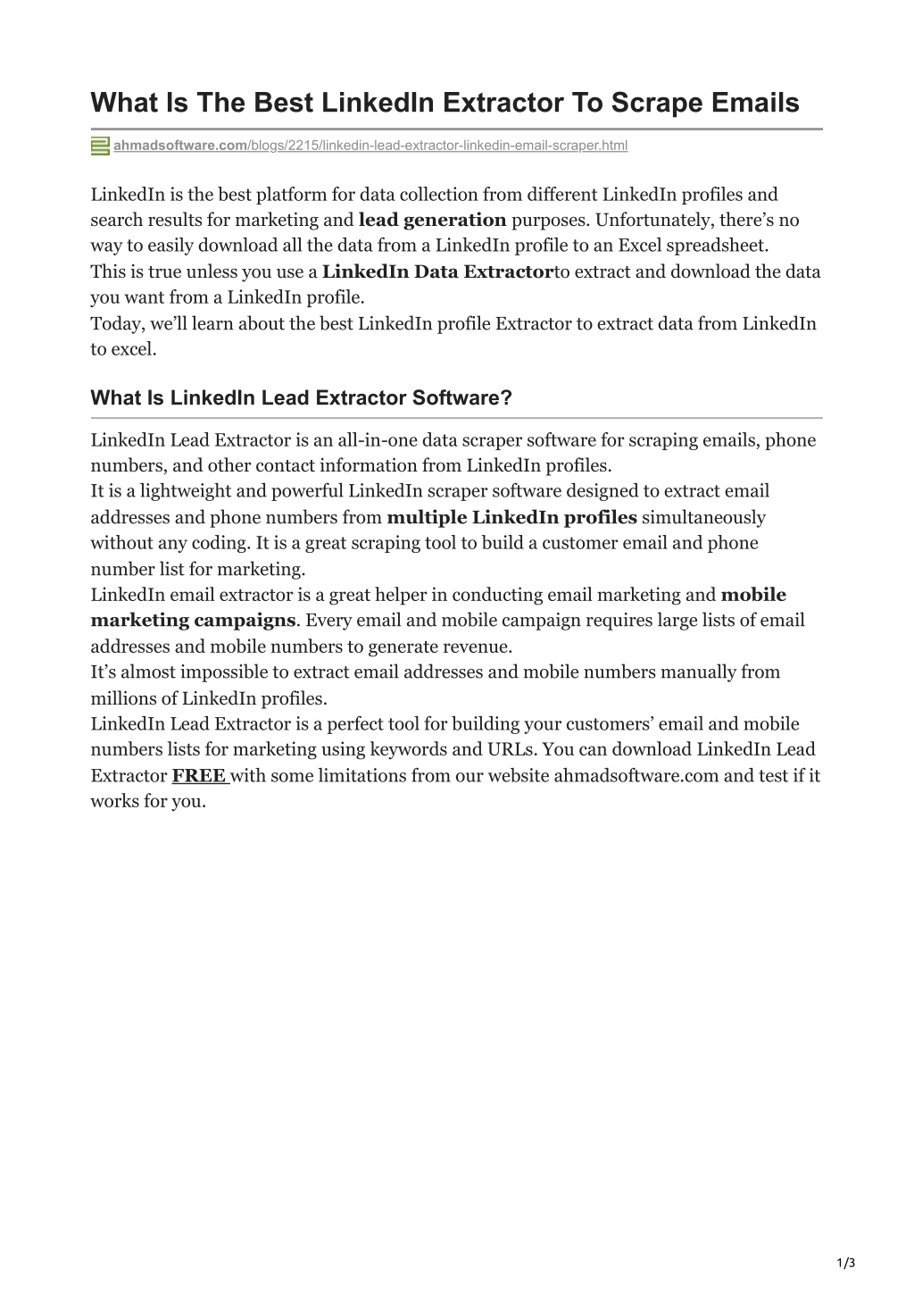 PPT What Is The Best LinkedIn Extractor To Scrape Emails PowerPoint ppt-what-is-the-best-linkedin-extractor-to-scrape-emails-powerpoint