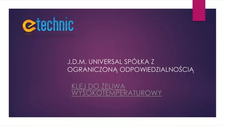 PPT - Klej Do Żeliwa Wysokotemperaturowy | Etechnic.eu PowerPoint ...