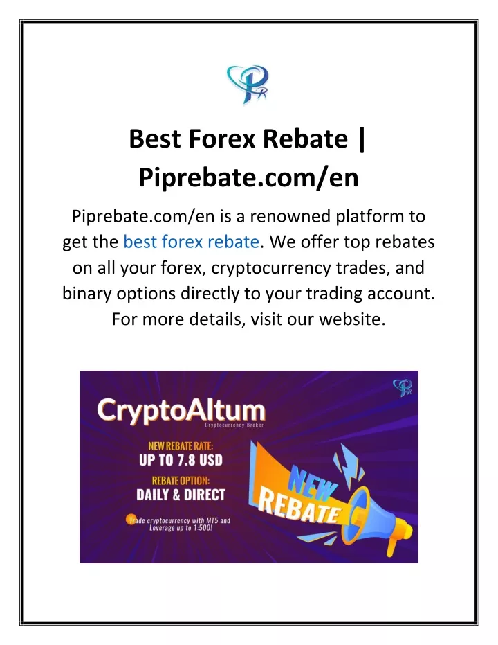 Best Forex Rebate Program