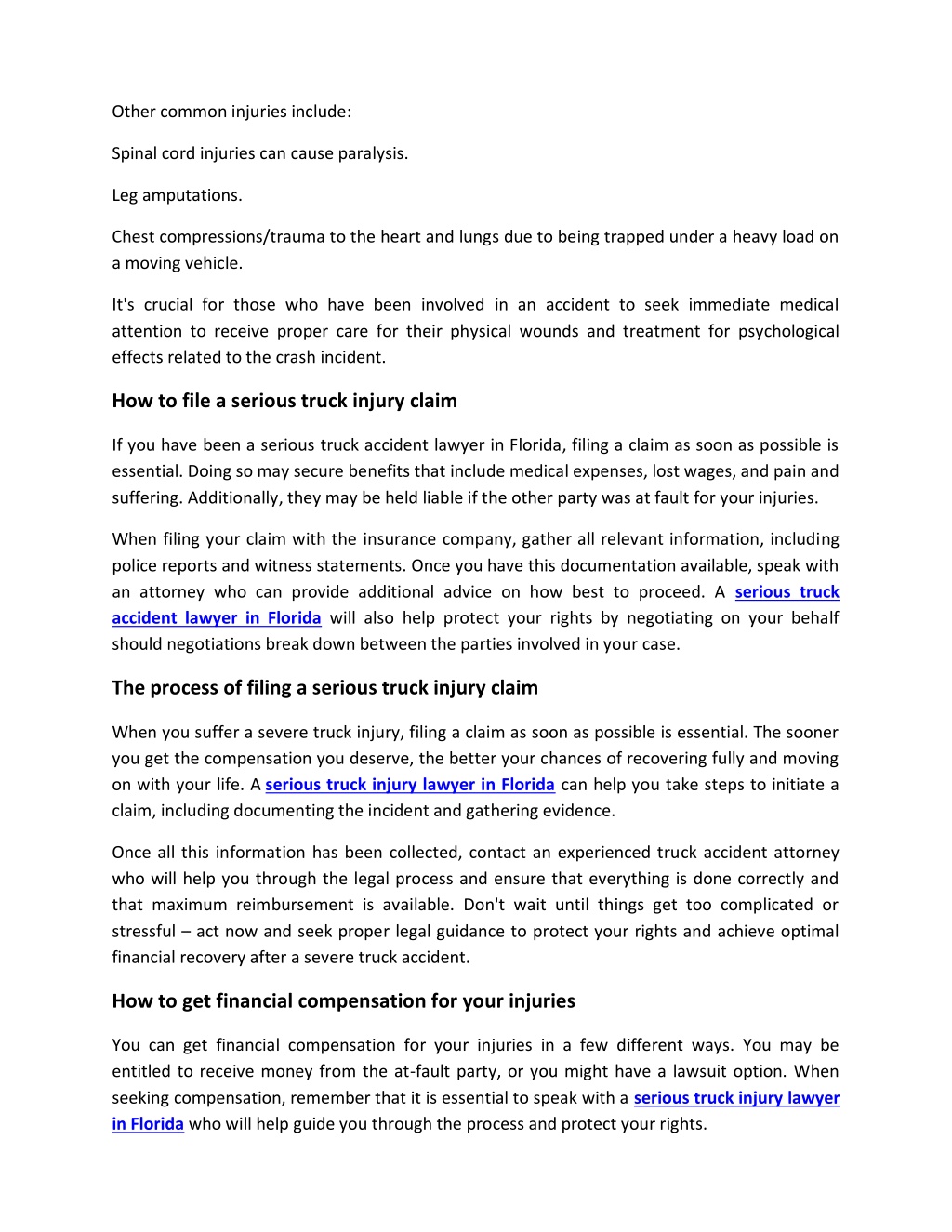 PPT How to fight a serious truck injury claim PowerPoint Presentation