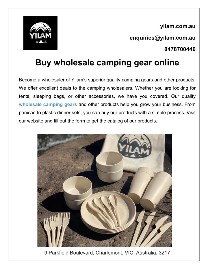 PPT Buy wholesale camping gear online PowerPoint Presentation, free download ID11818372