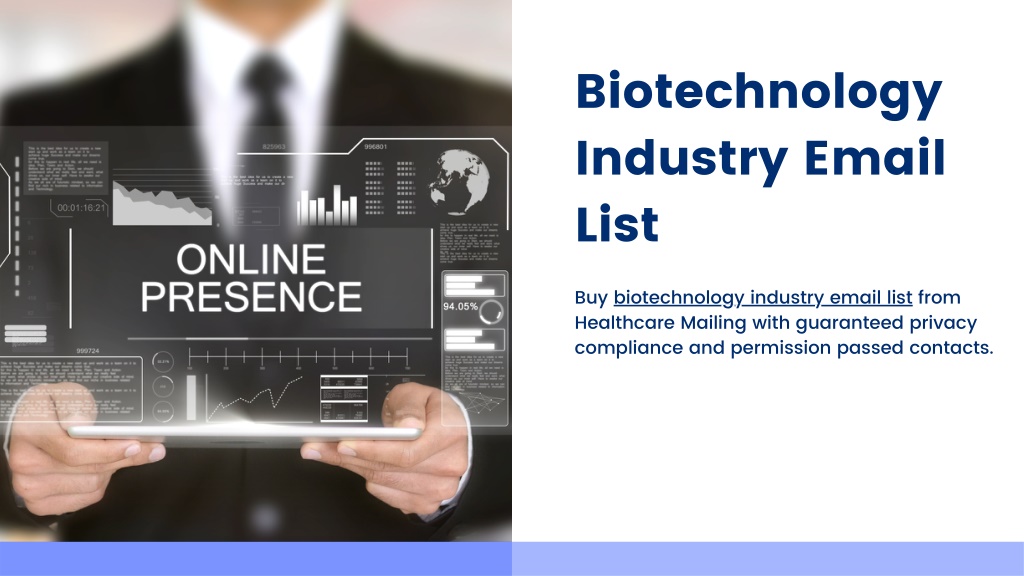 PPT Biotechnology Industry Email List 100 OptIn Database