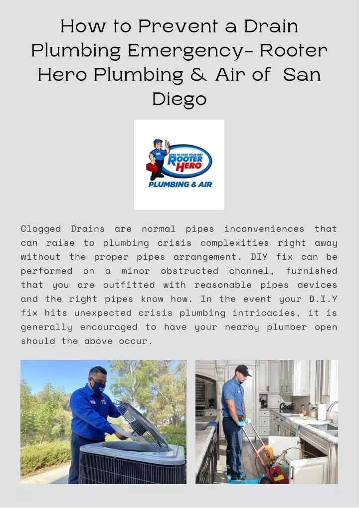 Ppt How To Prevent A Drain Plumbing Emergency Rooter Hero Plumbing And Air Of San Diego 5694