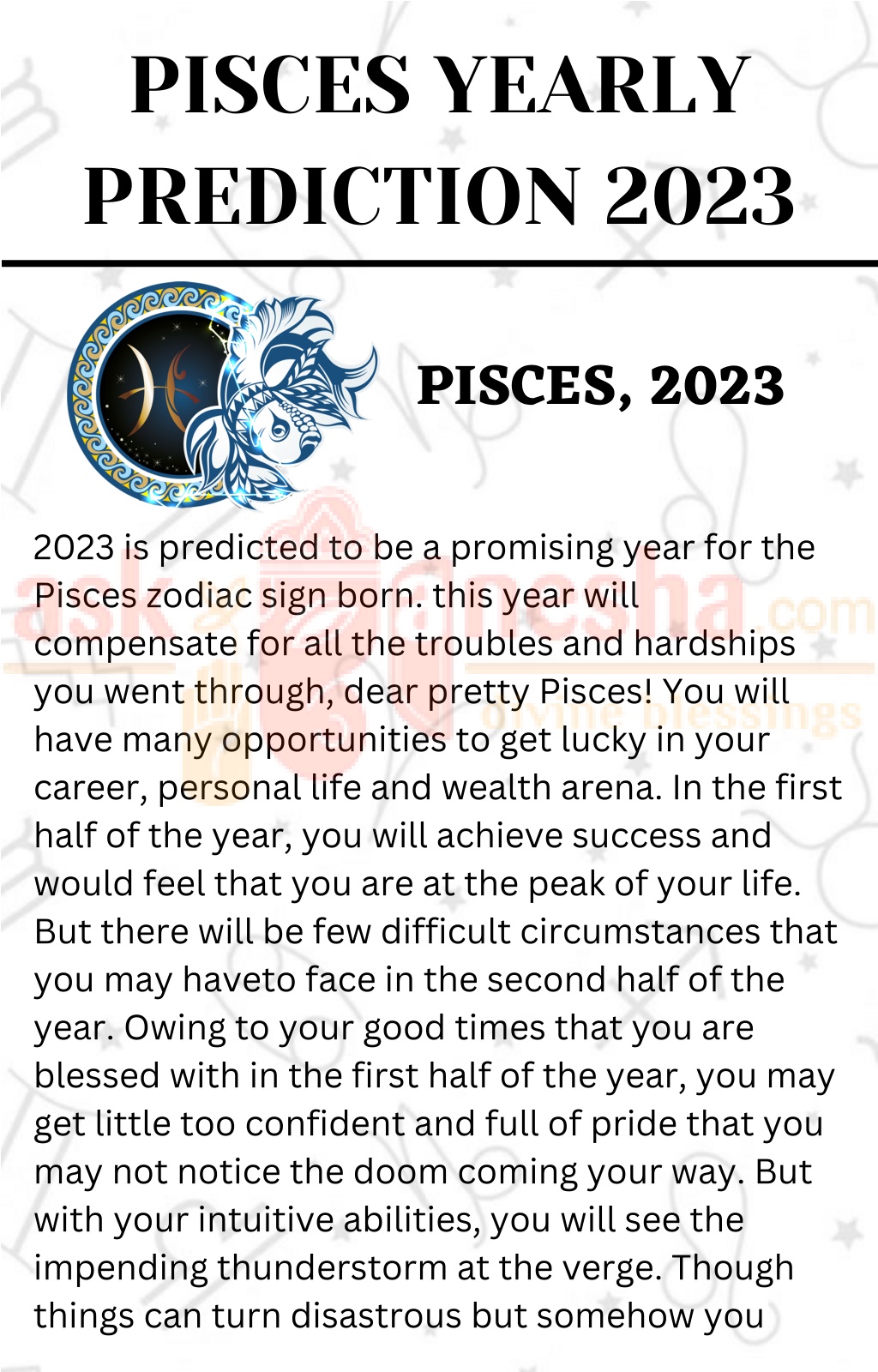 pisces horoscope new year 2023