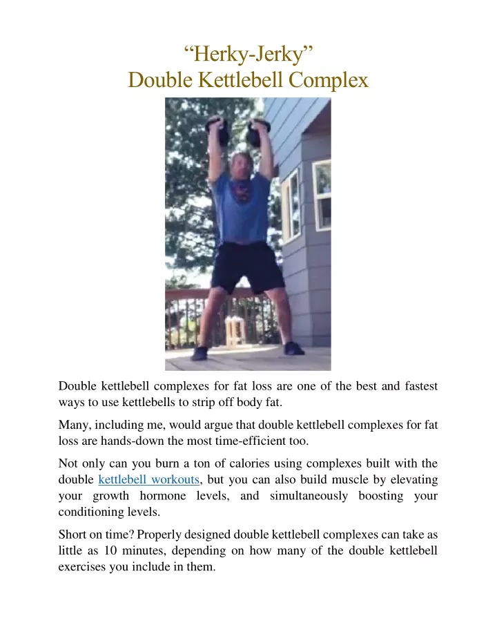 PPT “HerkyJerky” Double Kettlebell Complex PowerPoint Presentation