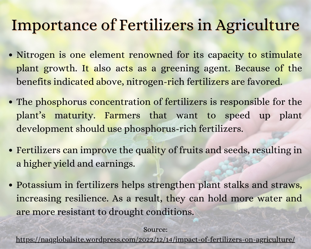 essay on importance of organic fertilizers in agriculture