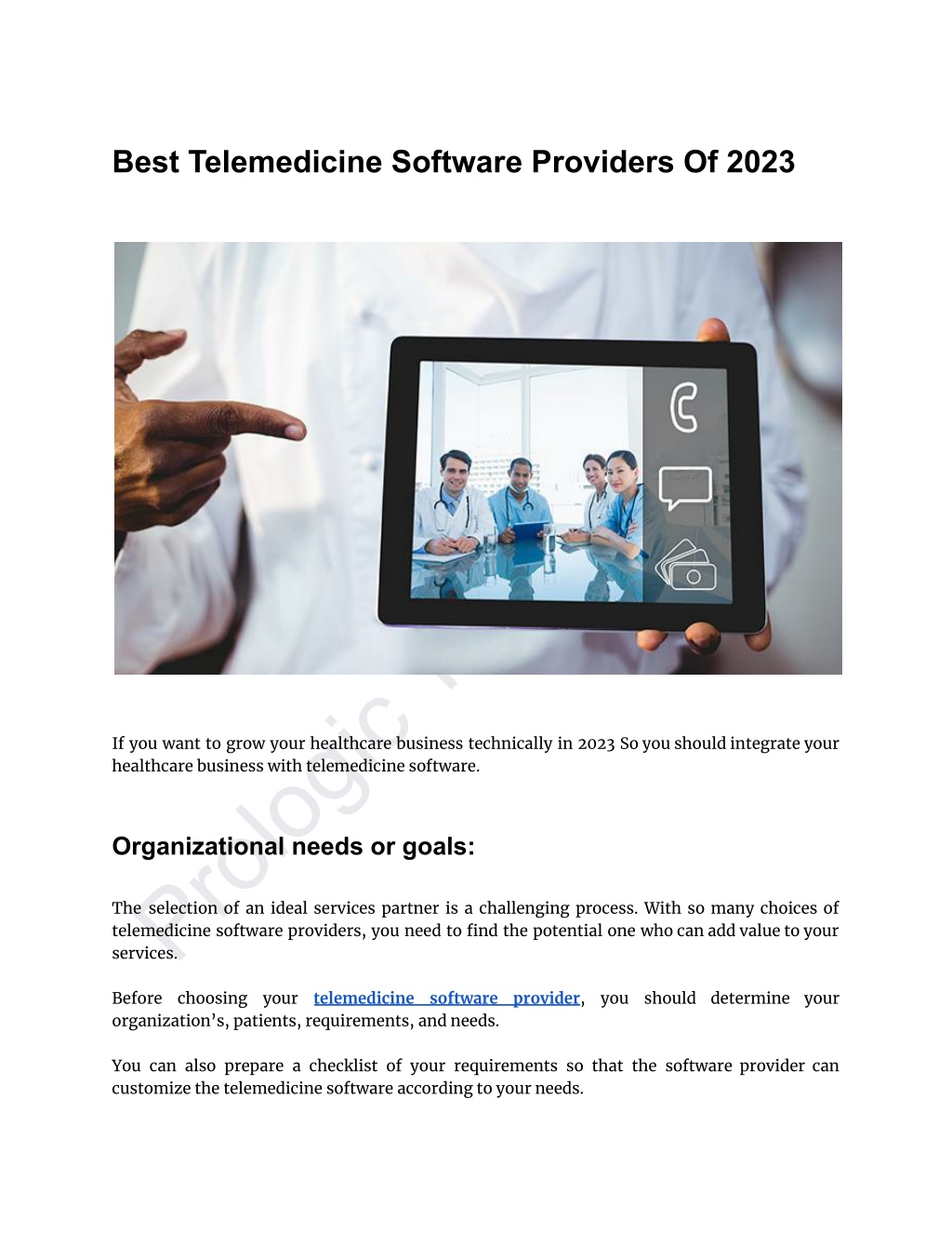 PPT Best Telemedicine Software Providers Of 2023 PowerPoint