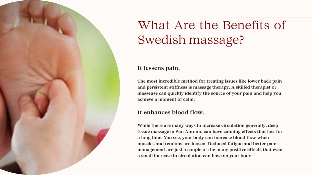 Ppt Benefits Of Gentle Swedish Massage For Overall Well Being Powerpoint Presentation Id 8241