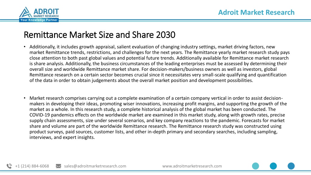 PPT - Remittance Market Growing Demand, Top Companies, Technologies ...