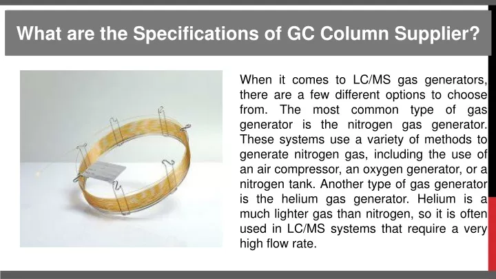 PPT - What Are The Specifications Of GC Column Supplier PowerPoint ...