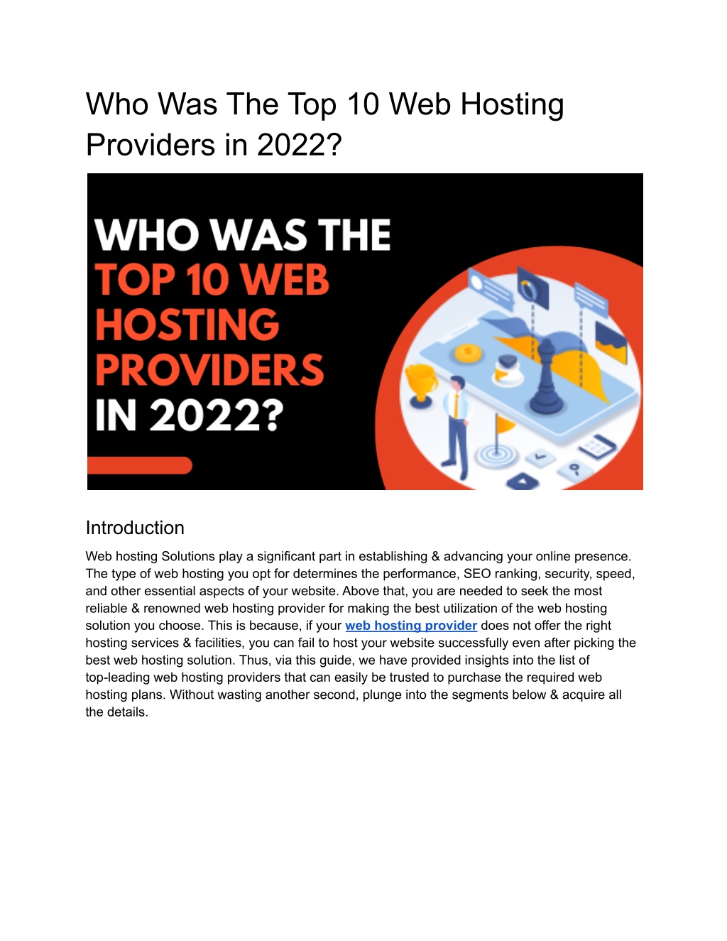 PPT - Who Was The Top 10 Web Hosting Providers In 2022? PowerPoint ...