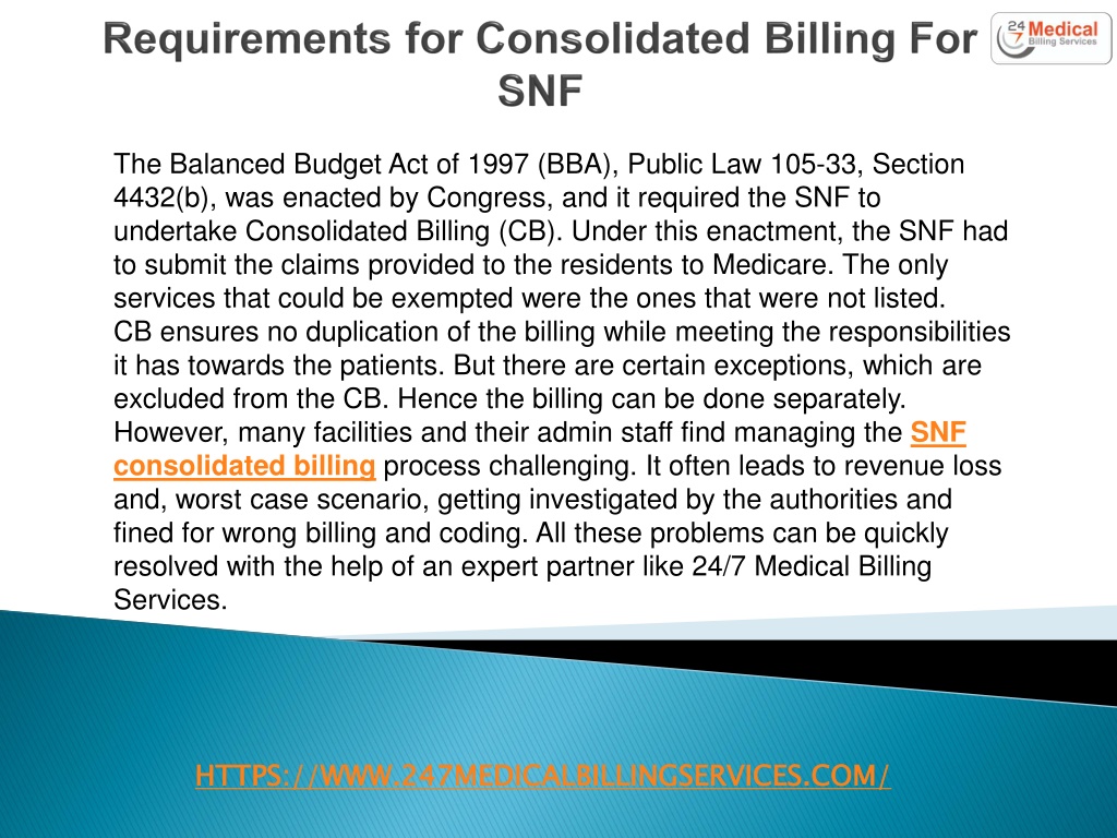 PPT Requirements For SNF Consolidated Billing (CB) PowerPoint