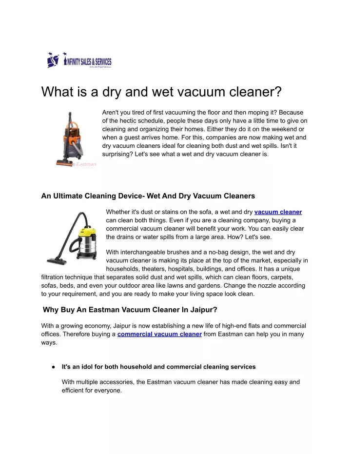 PPT - What is a dry and wet vacuum cleaner PowerPoint Presentation ...