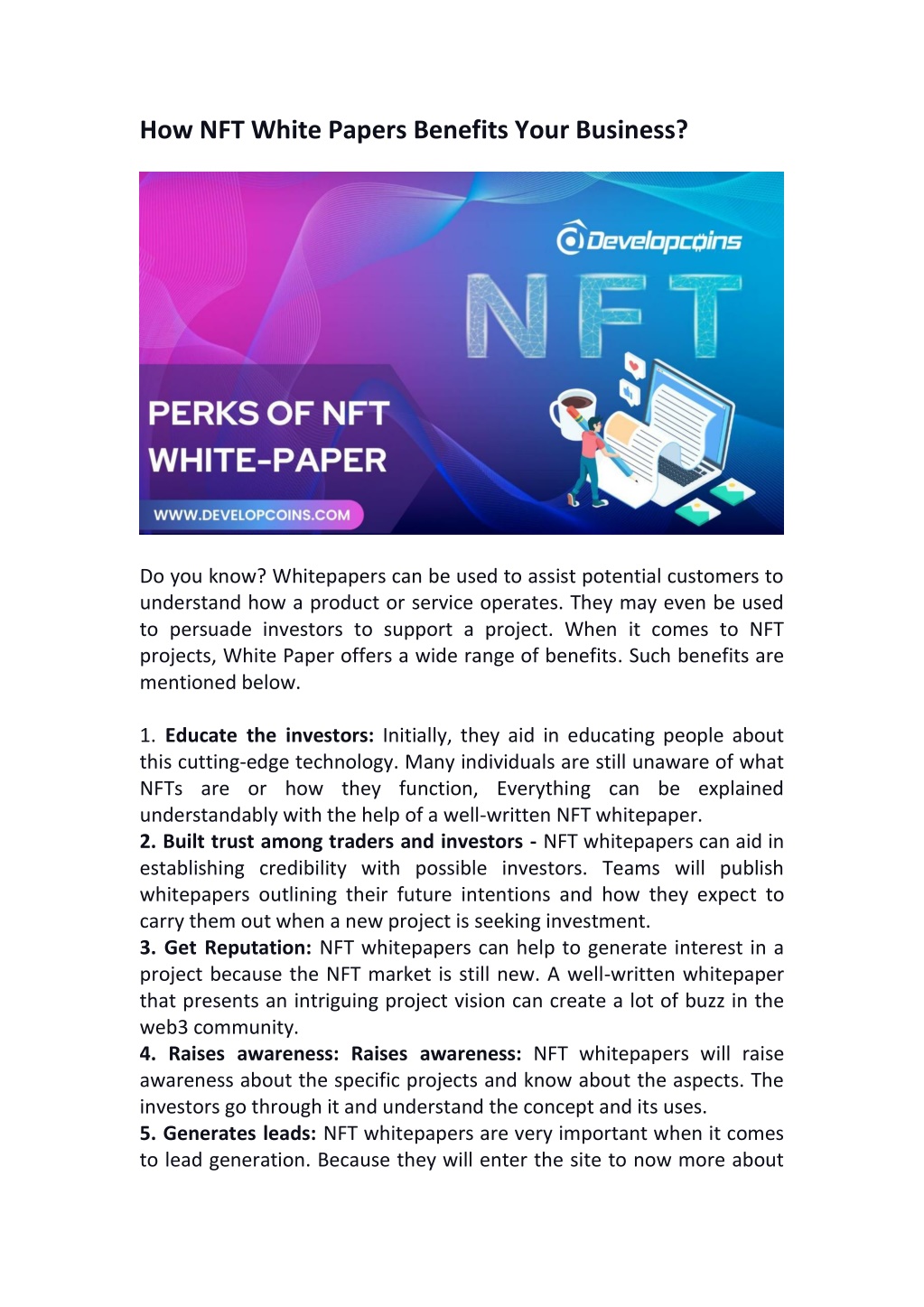 PPT Benefits Of White Paper Development PowerPoint Presentation, free