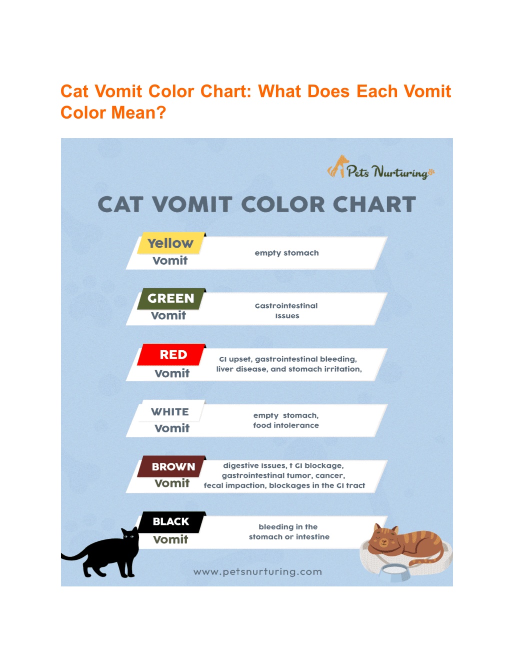 PPT Cat Vomit Color Chart What Does Each Color Mean PowerPoint