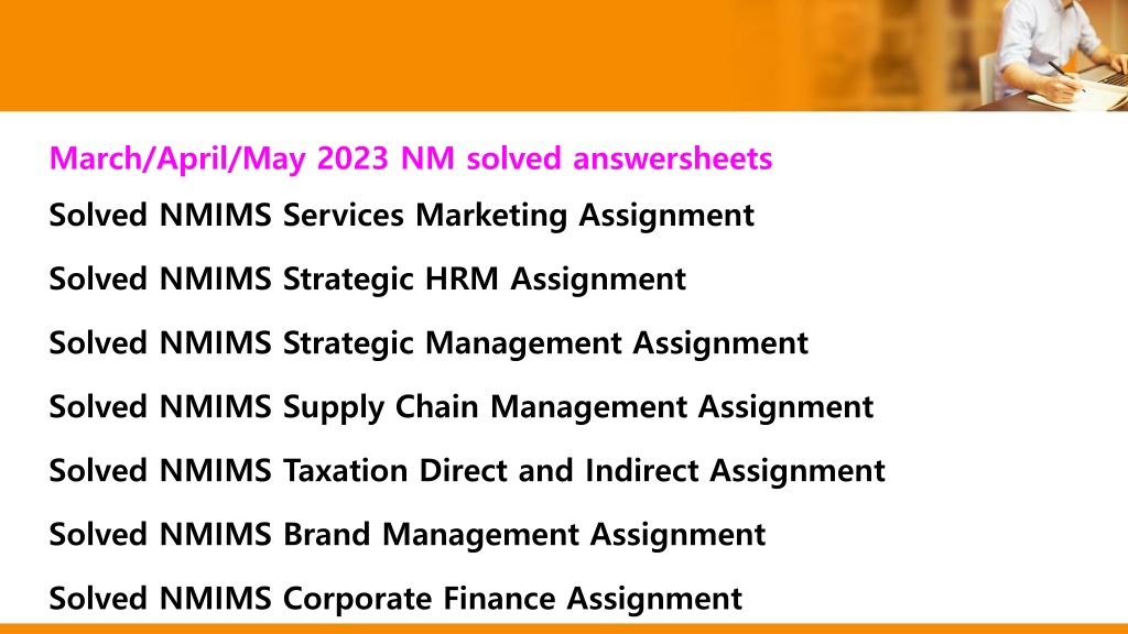 nmims april 2023 assignment answers