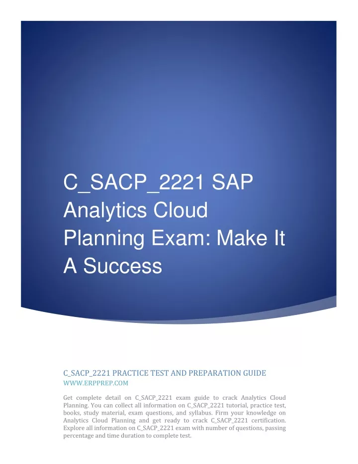 C_SACP_2302 Training Pdf