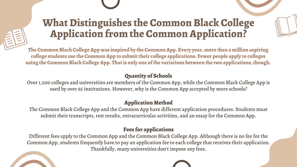 common black college application essay