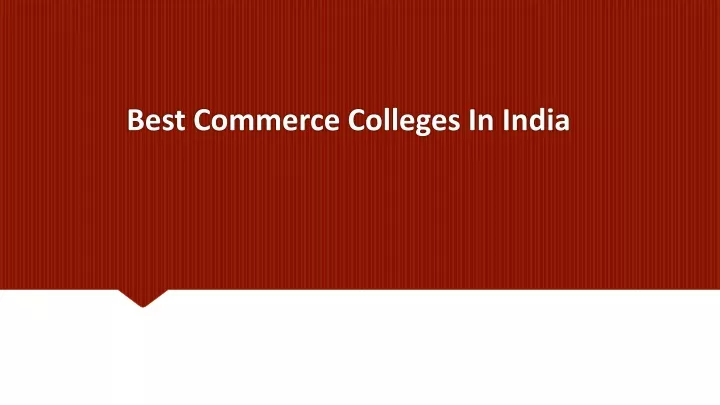 best commerce phd colleges in india