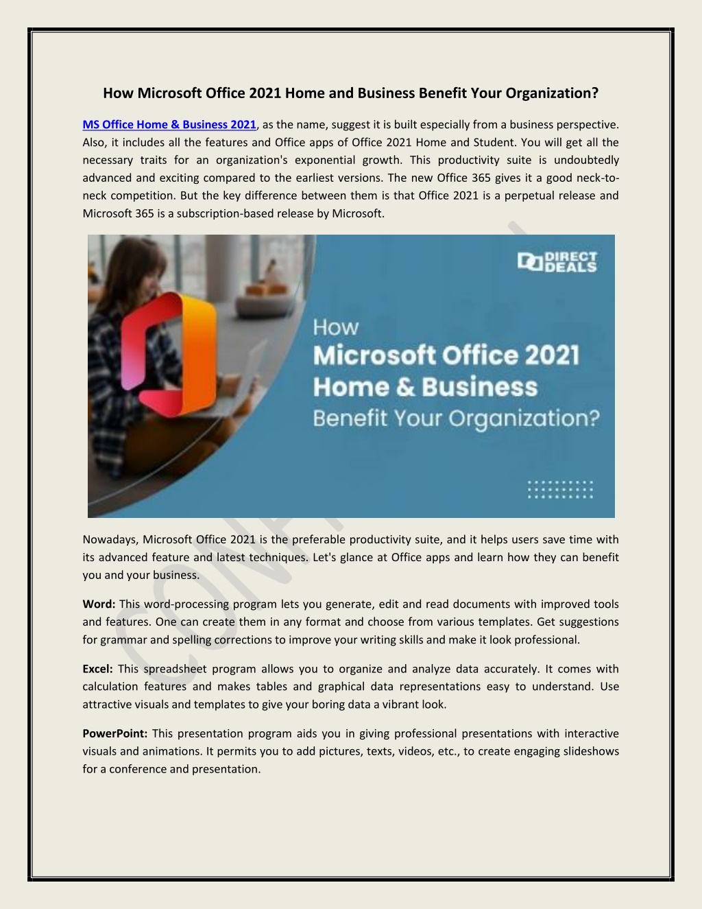 Ppt How Microsoft Office Home And Business Benefit Your