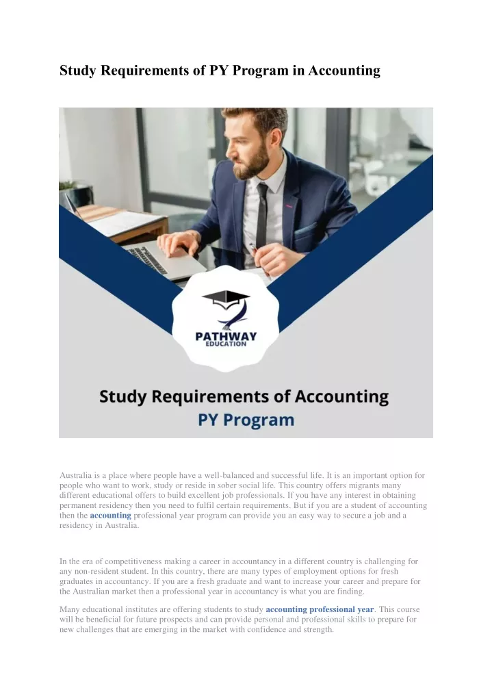 PPT Study Requirements of PY Program in Accounting PowerPoint