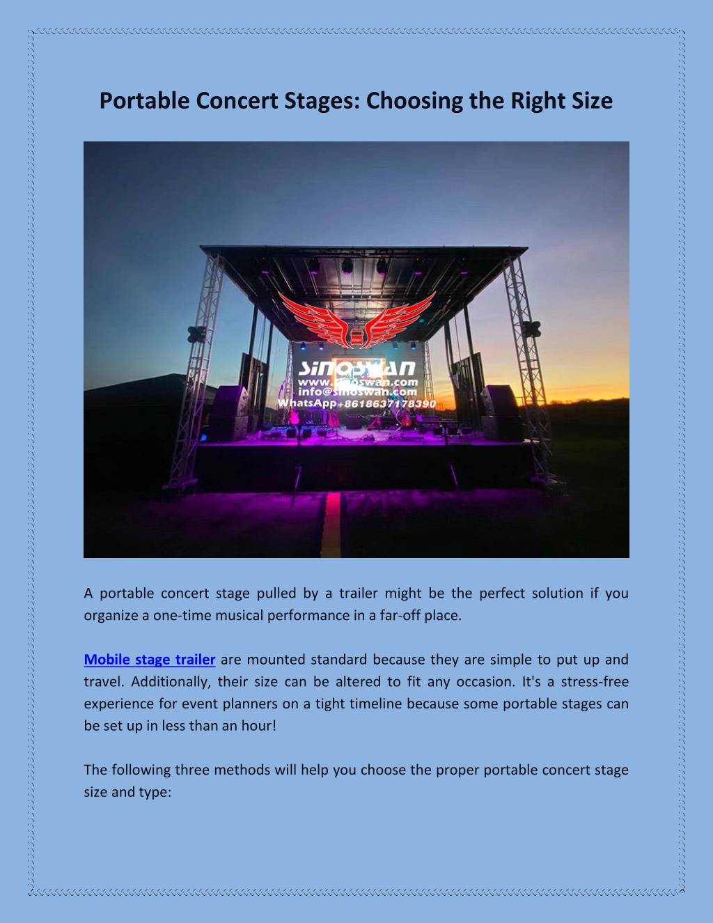 Ppt Portable Concert Stages Choosing The Right Size Powerpoint Presentation Id11831154 5857