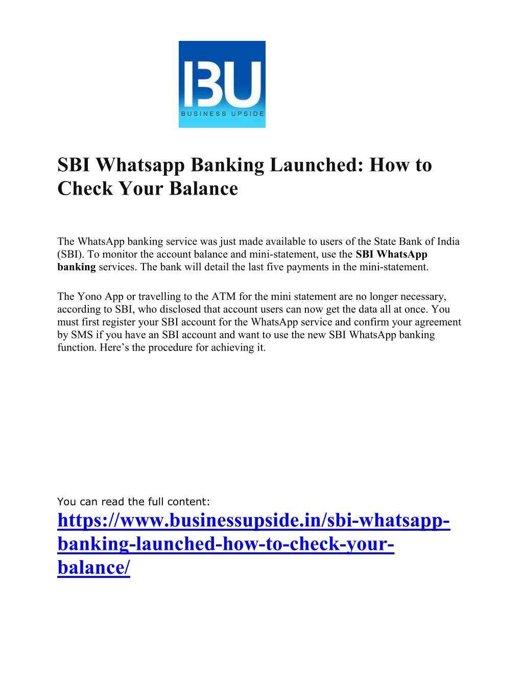 Ppt Sbi Whatsapp Banking Launched How To Check Your Balance Powerpoint Presentation Id11832828 7459