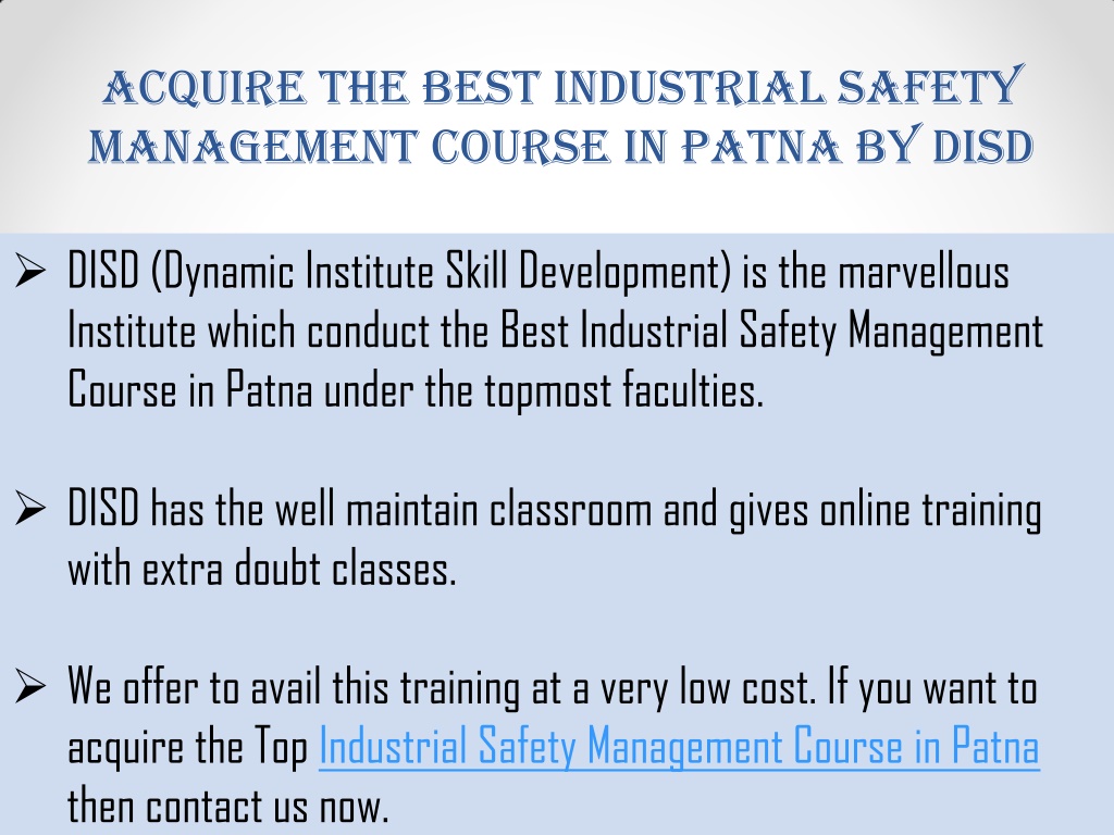 Ppt Get The Best Safety Officer Course In Patna With Online Training Program Powerpoint 