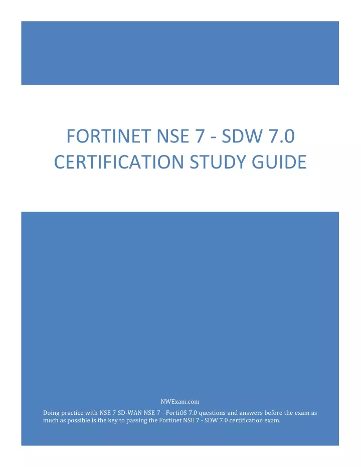 NSE7_SDW-7.0 Prüfungsinformationen
