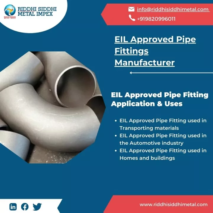 PPT Prominent Indian Pipe Fittings Manufacturer with EIL and IBR