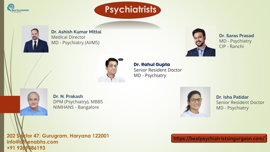 PPT Find Out the List Of Best Psychiatrist in Gurgaon PowerPoint