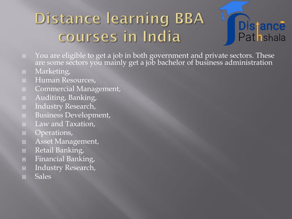 PPT - What is the Scope of BBA in Distance Education Learning in India ...