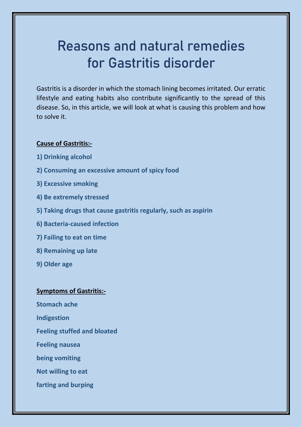 Ppt Reasons And Natural Remedies For Gastritis Disorder Powerpoint Presentation Id11836401 4117