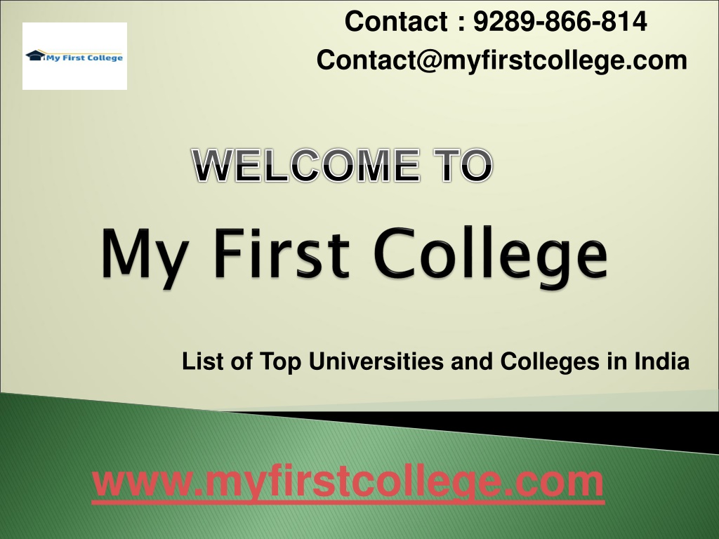 PPT - Top Colleges And Universities In India PowerPoint Presentation ...