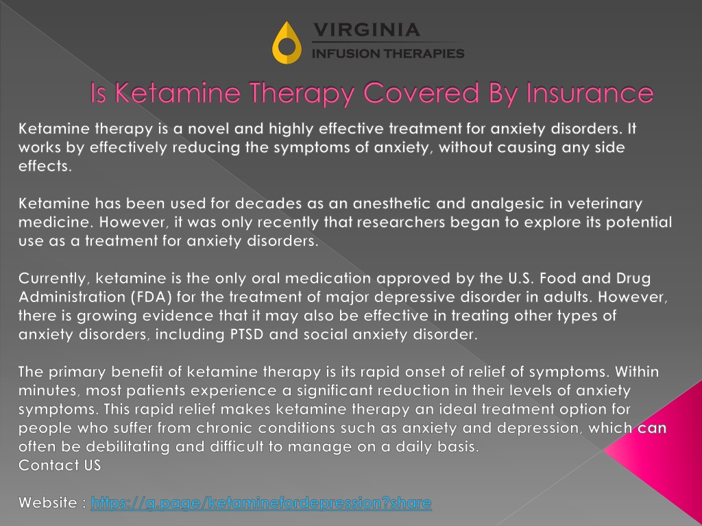 PPT - Is Ketamine Therapy Covered By Insurance PowerPoint Presentation ...