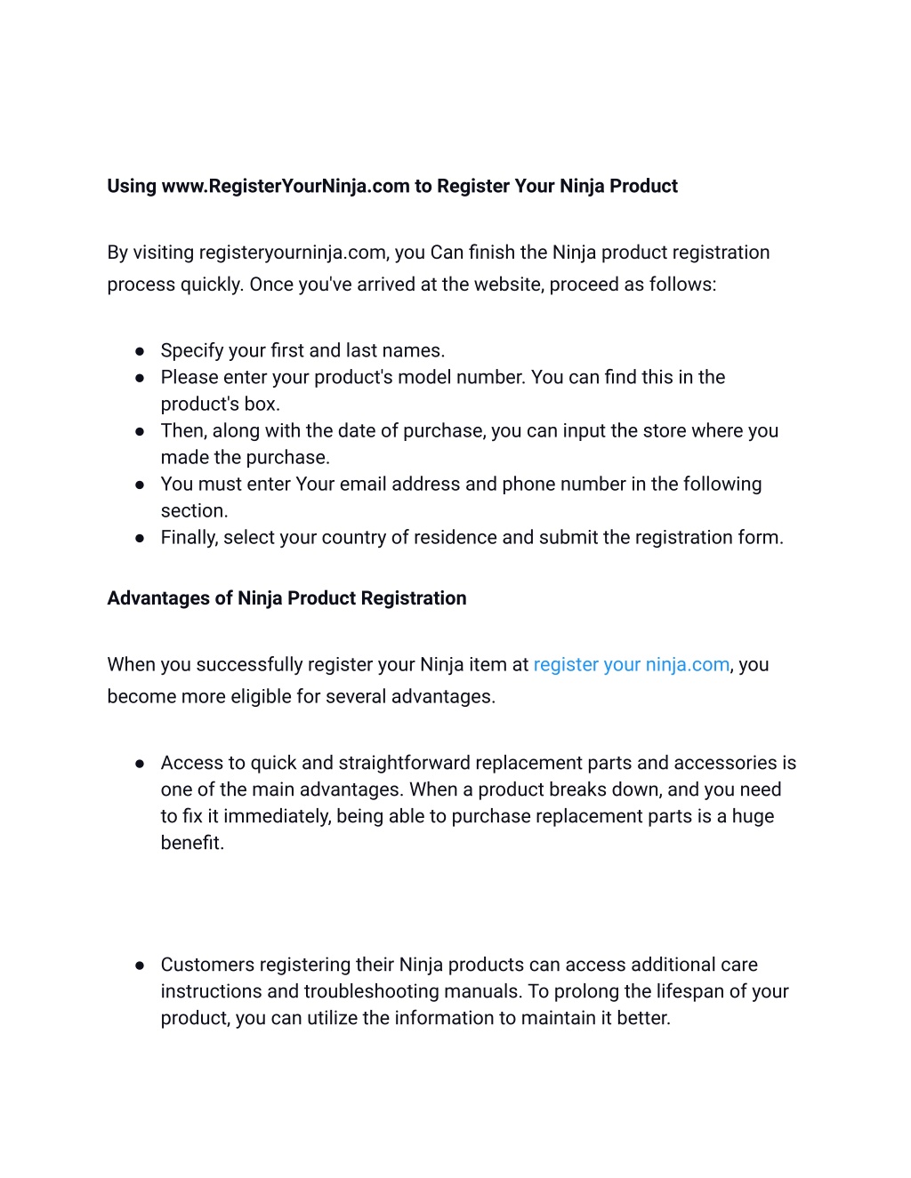 PPT How to Register Your Ninja Accessory Offer at RegisterYourNinja