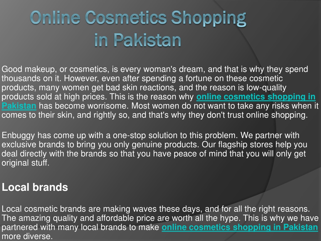 PPT - Online Cosmetics Shopping in Pakistan PowerPoint Presentation 