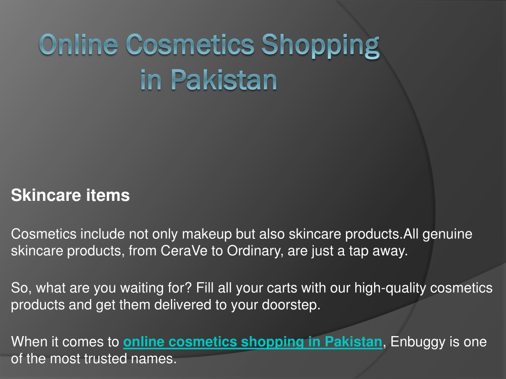 PPT - Online Cosmetics Shopping in Pakistan PowerPoint Presentation 