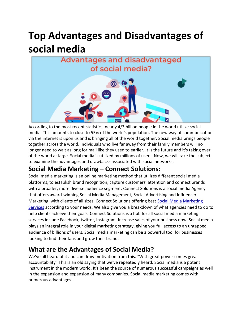 PPT   Top Advantages And Disadvantages Of Social Media PowerPoint