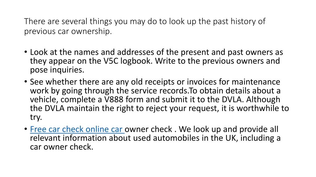 PPT - How can i find car owner details? PowerPoint Presentation, free ...