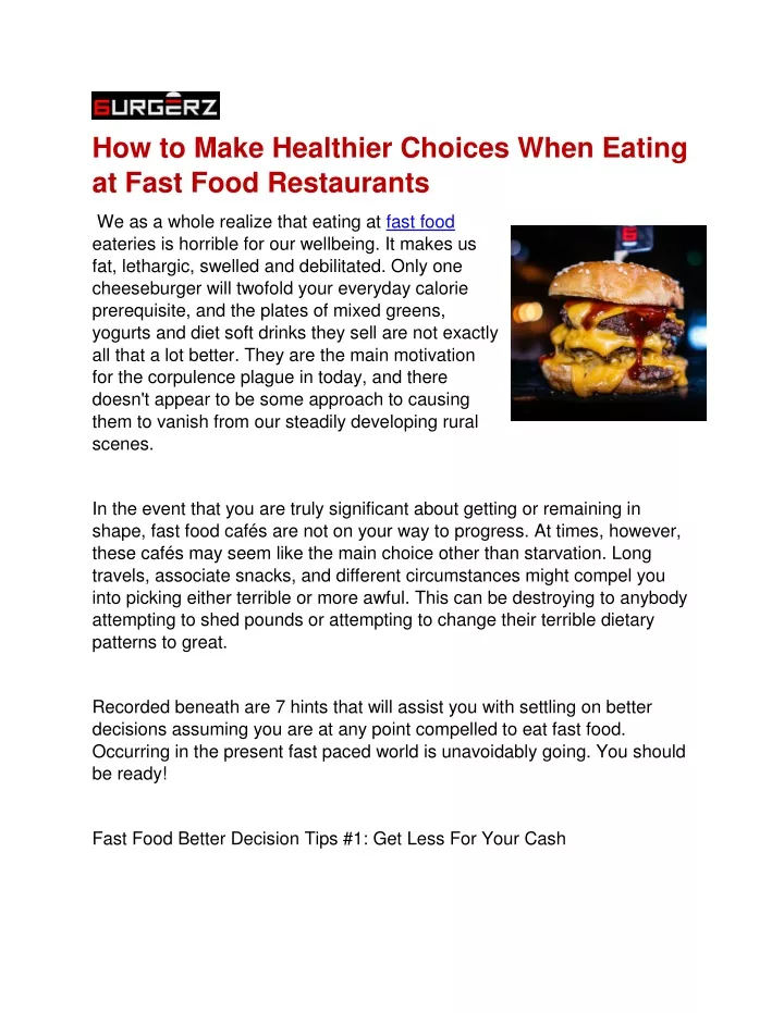 ppt-how-to-make-healthier-choices-when-eating-at-fast-food