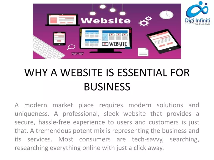 PPT - WHY A WEBSITE IS ESSENTIAL FOR BUSINESS ppt DIGI INFINITI ...